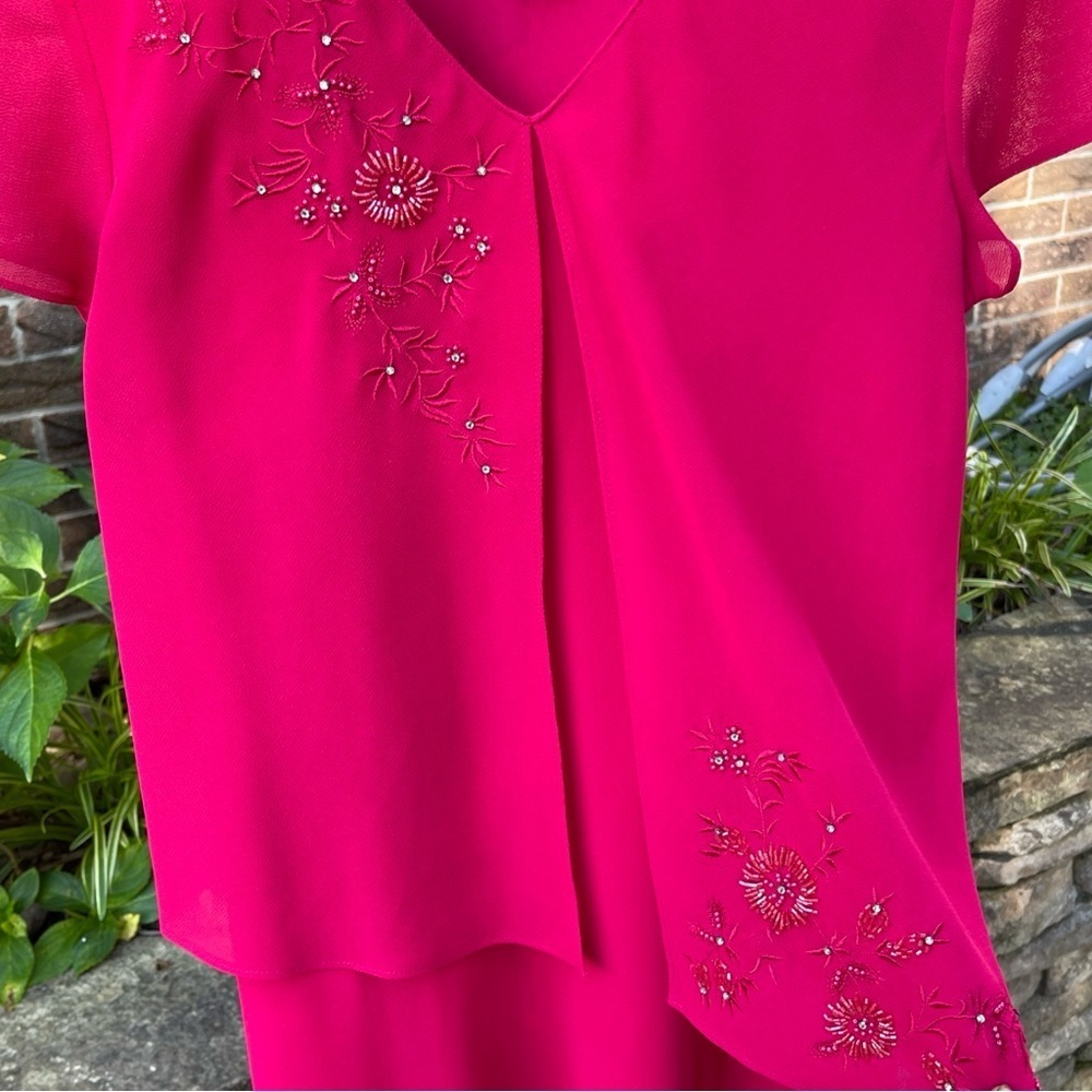 Positive Attitude Vibrant Pink Maxi Dress Size 10 - Picture 9 of 13
